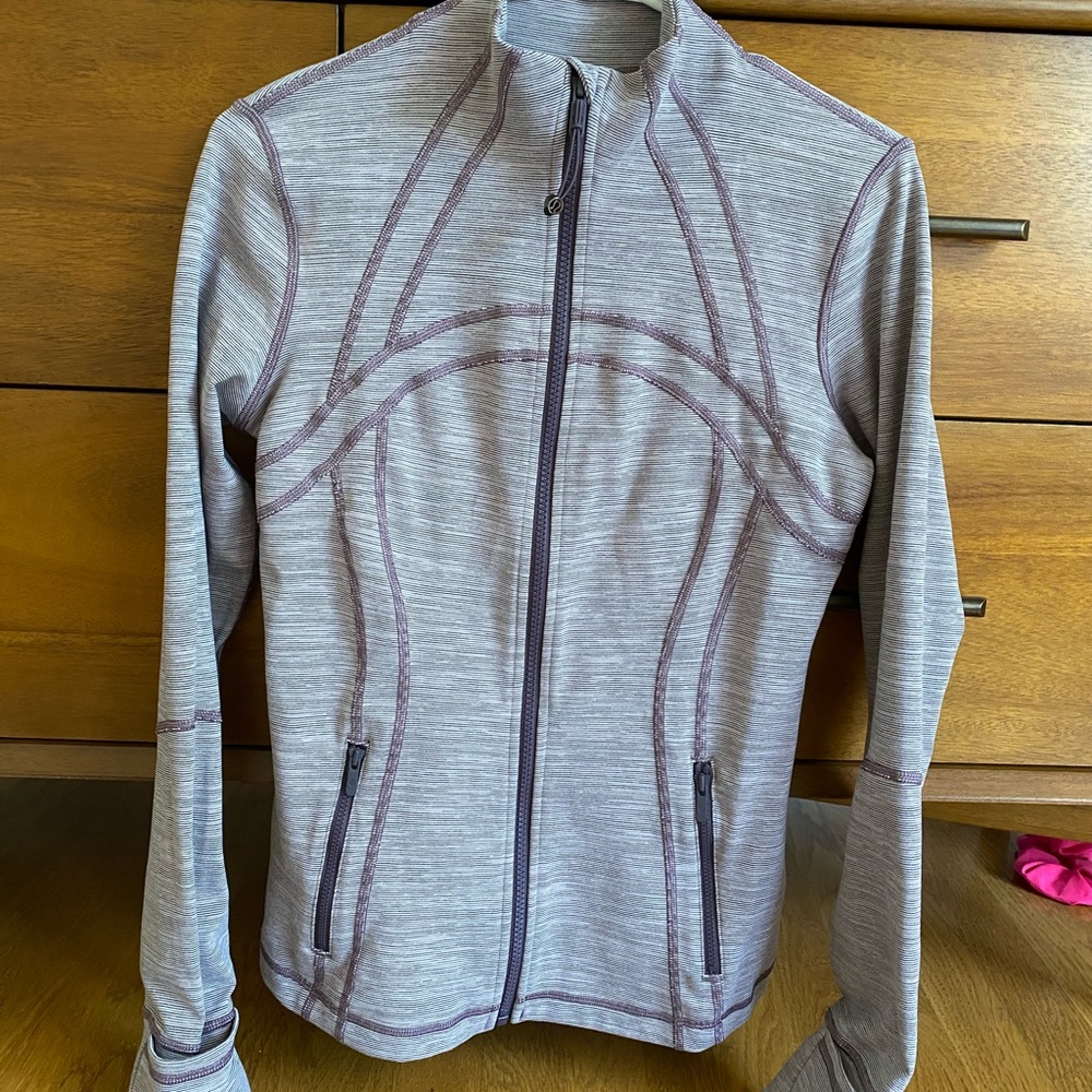 Purple and white Lululemon jacket